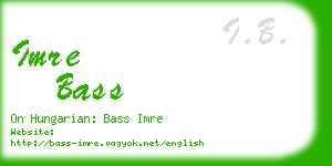 imre bass business card